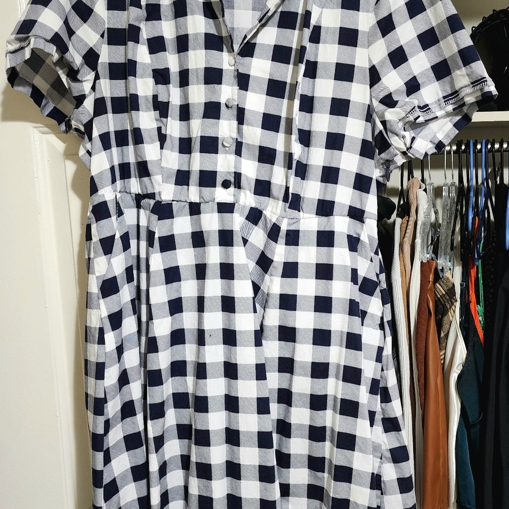 TORRID RETRO CHIC BLACK PLAD VINTAGE STYLE DRESS PLUS SIZE